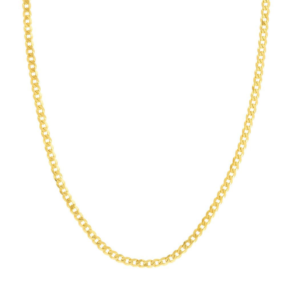 14K Gold Curb Chain Necklace & Bracelet