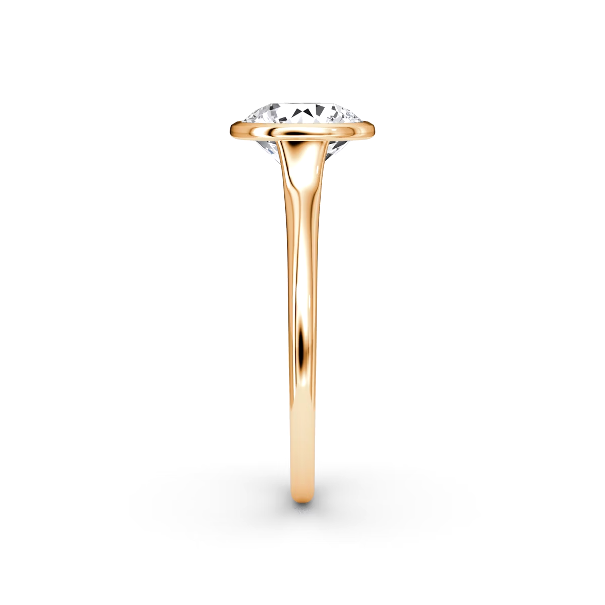 2.5 Carats Round Shape Bezel Diamond Ring